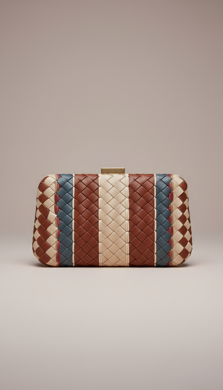 Clutch geometrica in velluto