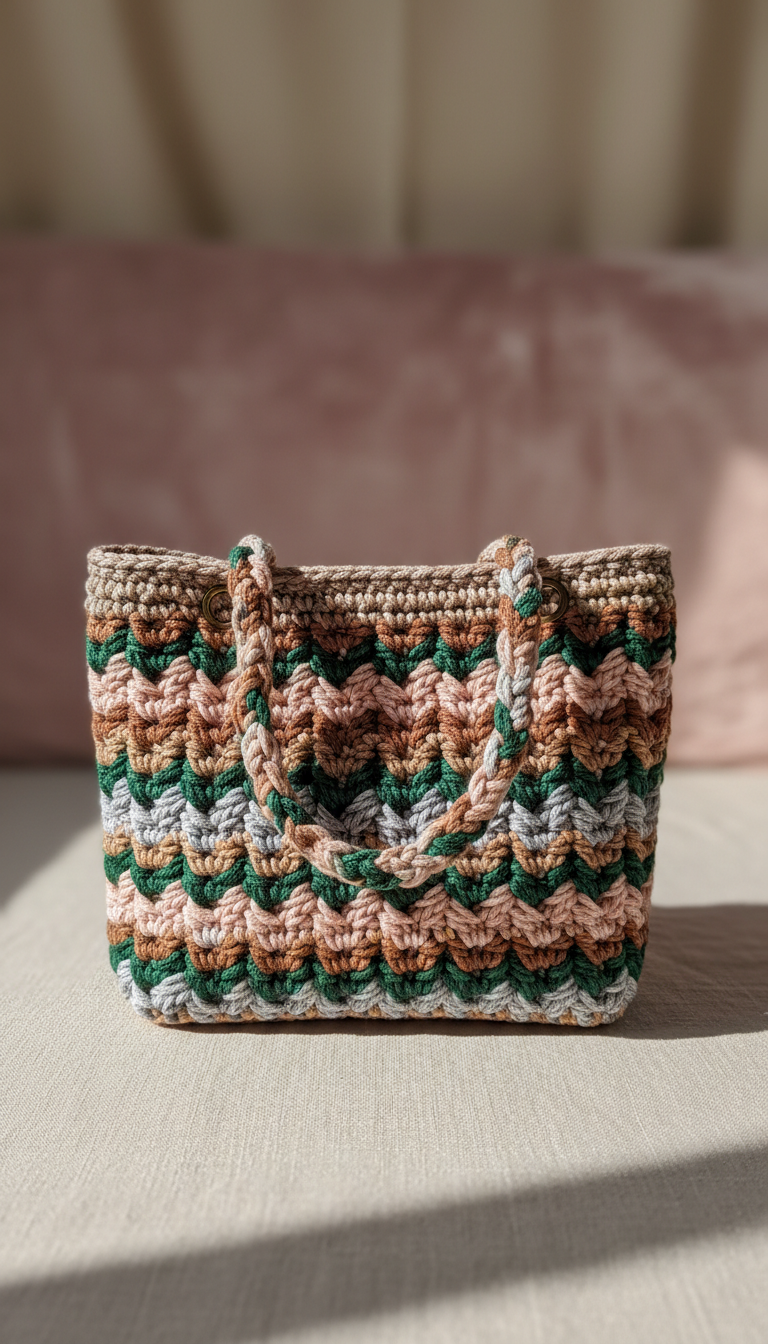 Tote intrecciata colori vividi